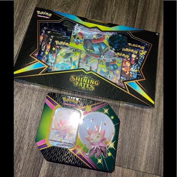 2021 Pokemon Trading Card Game Shining Fates Dragapult VMAX and V Individual Tin
